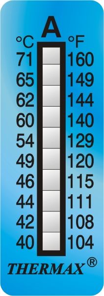 SpotSee | THERMAX 10 LEVEL IRREVERSIBLE STRIP RANGE A 104-160F (10 PACK)