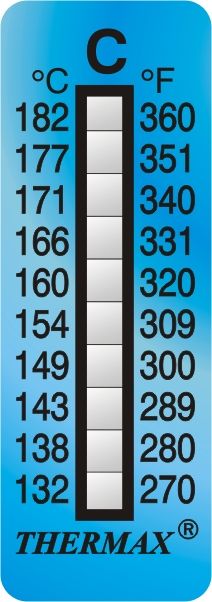 SpotSee | THERMAX 10 LEVEL IRREVERSIBLE STRIP RANGE C 240-360F (10 PACK)