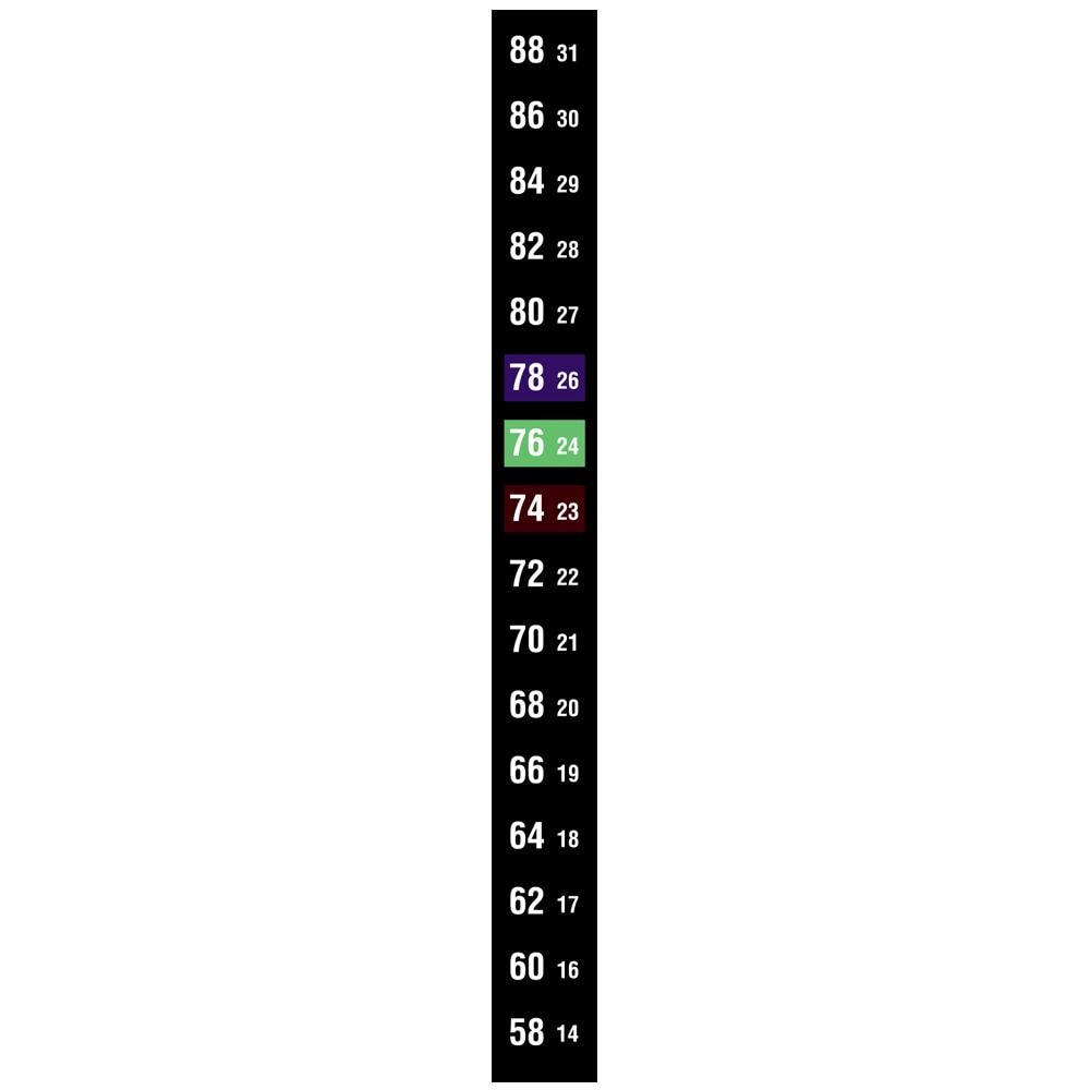 SpotSee } 16 EVENT LIQUID CRYSTAL REVERSIBLE THERMOMETERS RANGE B: 58 ...